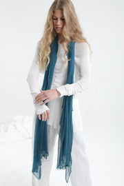 Turquoise Big Air Bamboo Light Scarf