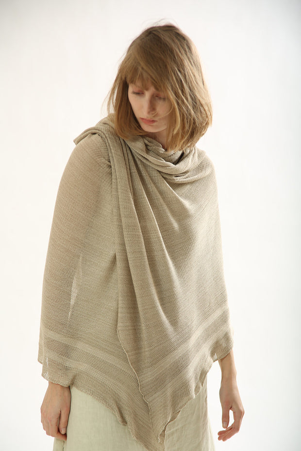 Natural knitting scarf ,knitted shawl