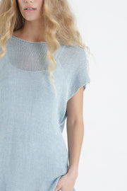Aqua Loose Giza Bamboo & Cotton sleeveless knit top