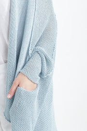 Aqua Oversize T Light Sweater with Pockets