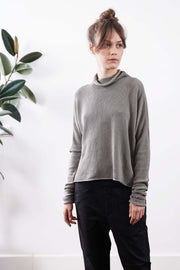 Turtleneck Baraka knitted Soy Sweater = Gray / Fog / Charcoal / Cognac / Purple / Green / Sand