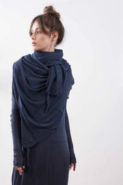 Big Soy Air Knit Scarf - Dark blue