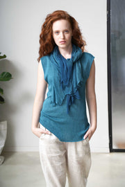 Aqvarelle Big Air Bamboo Sheer Scarf -Turquoise