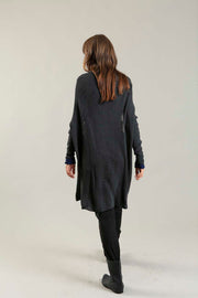 Gin Long Soy light Cardigan in Charcoal