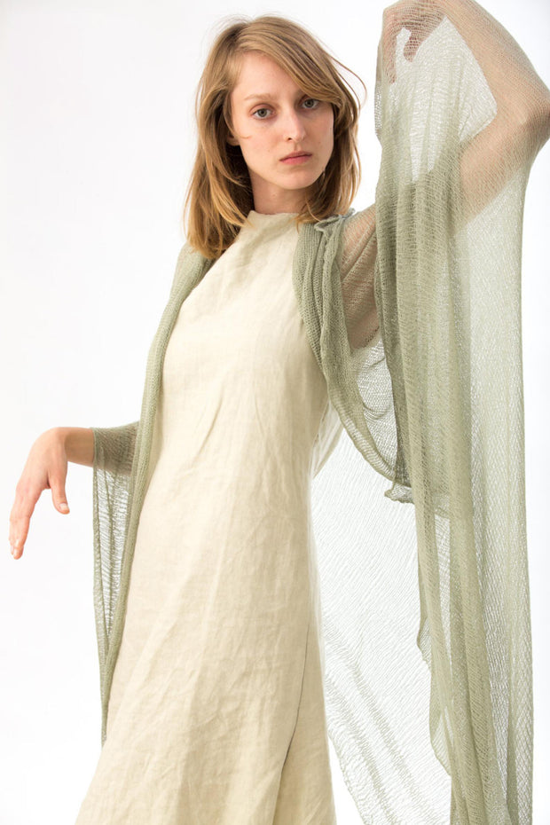 Sage Green Big Air Bamboo Light Scarf TOOSHAAYA Sage Green Big Air Bamboo Light Scarf TOOSHAAYA